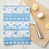 Guide Dog Tale Labs Patroon - Blauw - Theedoek (Quarter Fold)