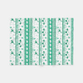 Guide Dog Tale Labs Patroon - Groen - Fleece Deken (Voorkant (Horizontaal))