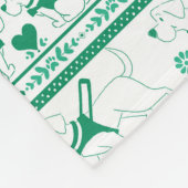 Guide Dog Tale Labs Patroon - Groen - Fleece Deken (Hoek)