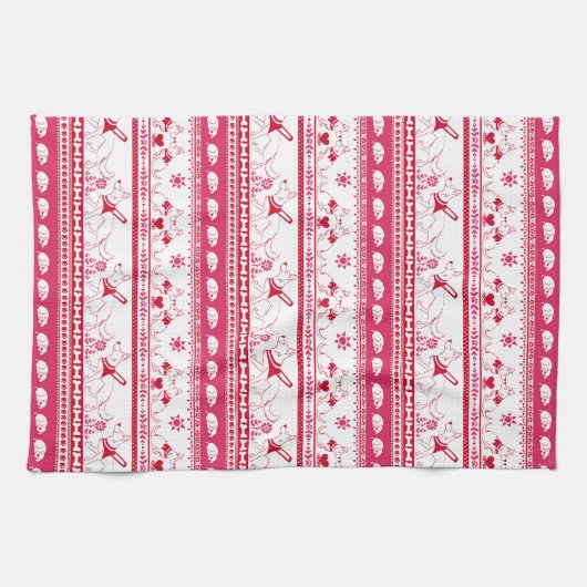 Guide Dog Tale Shepherd Patroon - Rood - Theedoek (Horizontaal)