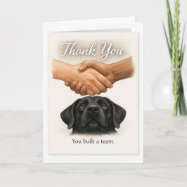 Guide Dog Team Thank You – You Built a Team Card Kaart