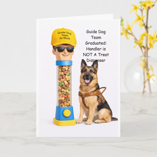 Guide Dog TeamenGSD Human Treat Dispenser Kaart (Gele Bloem)