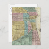 Guide Map of Chicago Briefkaart (Voorkant / Achterkant)