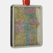 Guide Map of Chicago Metalen Ornament (Rechts)