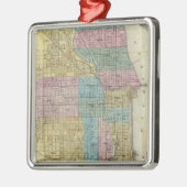 Guide Map of Chicago Metalen Ornament (Links)