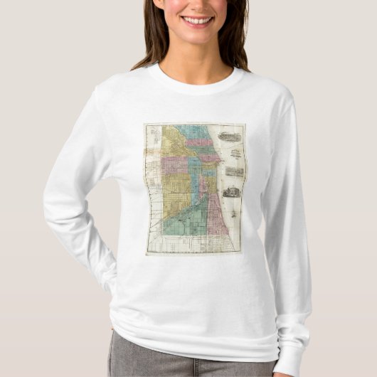 Guide Map of Chicago T-shirt (Voorkant)