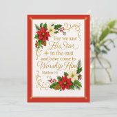 Guided by His Star  Matthew 2:2 Christmas Blessing Feestdagenkaart (Staand voorkant)