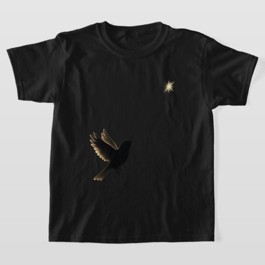 Guided by Light – Silhouette Bird and Star T-shirt (Laagn)