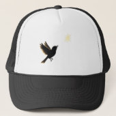 Guided by Light – Silhouette Bird and Star Trucker Pet (Voorkant)