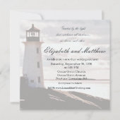 Guided by the Light Lighthouse Wedding Invitation Kaart (Voorkant)