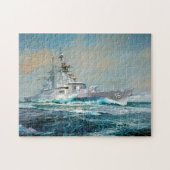 Guided Missile Cruiser USS Leahy (CG 16) Legpuzzel (Horizontaal)