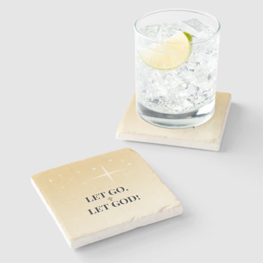 Guiding Light Let Go Let God Cross Stenen Onderzetter (Zijkant)