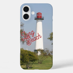 Guiding Lights: Long Beach Vuurtoren Serenity iPhone 16 Plus Hoesje