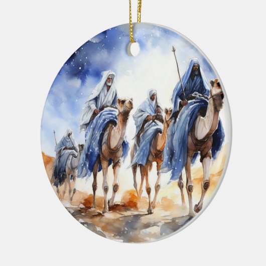 Guiding Star - Drie Wise Mannen Ornament" Keramisch Ornament (Links)