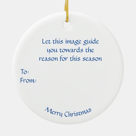 Guiding Star - Drie Wise Mannen Ornament" Keramisch Ornament (Achterkant)