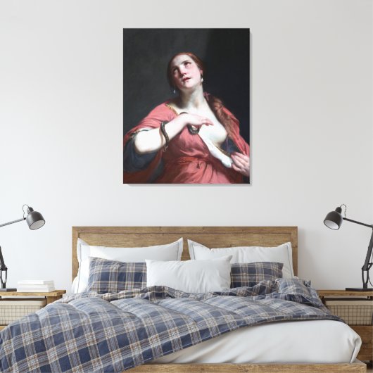 Guido Cagnacci De dood van Cleopatra Canvas Afdruk (Insitu (Slaapkamer))
