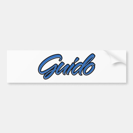 Guido Name blue Aufkleber Sticker Autoaufkleber (Voorkant)