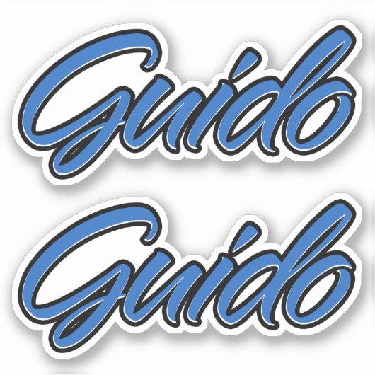 Guido Name blue Aufkleber Sticker Stickerset (Voorkant)