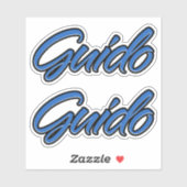 Guido Name blue Aufkleber Sticker Stickerset (Vel)
