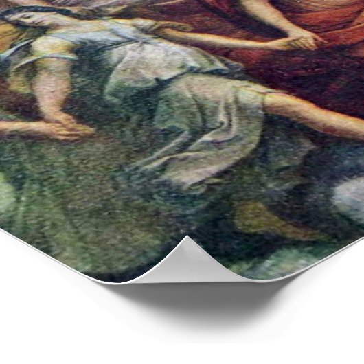 Guido Reni - Aurora na Apollo in zijn auto Poster (Hoek)