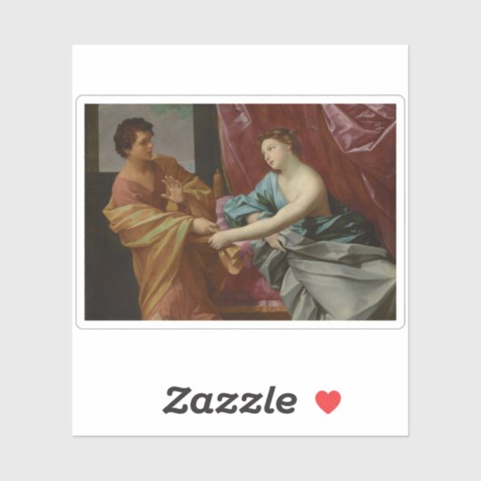 Guido Reni - De vrouw van Jozef en Potifar Sticker (Vel)
