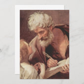 Guido Reni - Saint Matthew the Evangelist and an A Kaart (Voorkant / Achterkant)