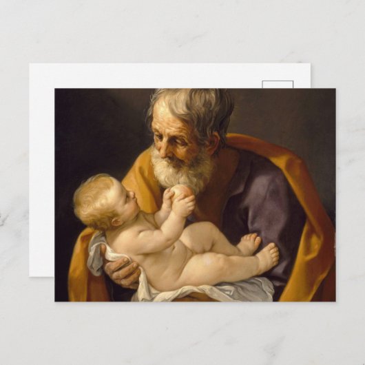 Guido Reni - Sint-Jozef en het Christelijk Kind Briefkaart (Voorkant / Achterkant)