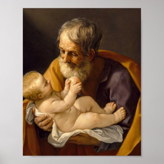 Guido Reni - Sint-Jozef en het Christelijk Kind Poster (Voorkant)