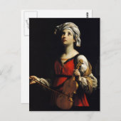 Guido Reni- St Cecilia Briefkaart (Voorkant / Achterkant)