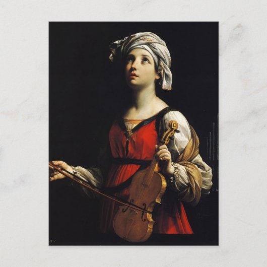 Guido Reni- St Cecilia Briefkaart (Voorkant)