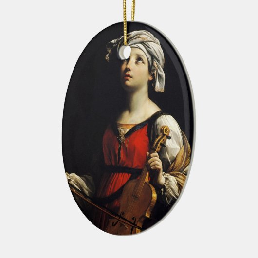 Guido Reni- St Cecilia Keramisch Ornament (Links)