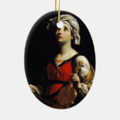 Guido Reni- St Cecilia Keramisch Ornament (Achterkant)