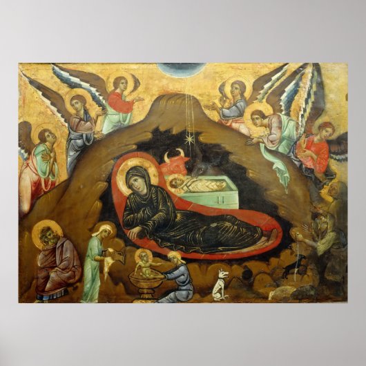 Guido van Siena - Geboorte - Circa 1270 Poster (Voorkant)