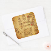 Guidonian Hand (eind 15e eeuw) Vierkante Sticker (Envelop)