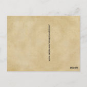 Guidonian Hand, Medieval Music Theory Briefkaart (Achterkant)