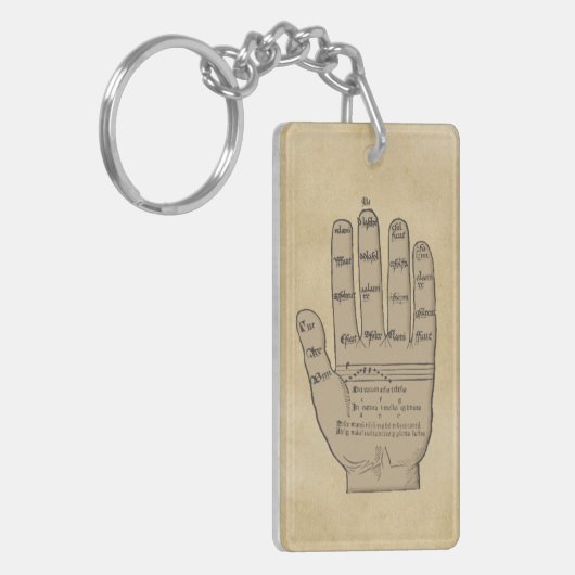 Guidonian Hand, Medieval Music Theory Sleutelhanger (Voorkant Links)