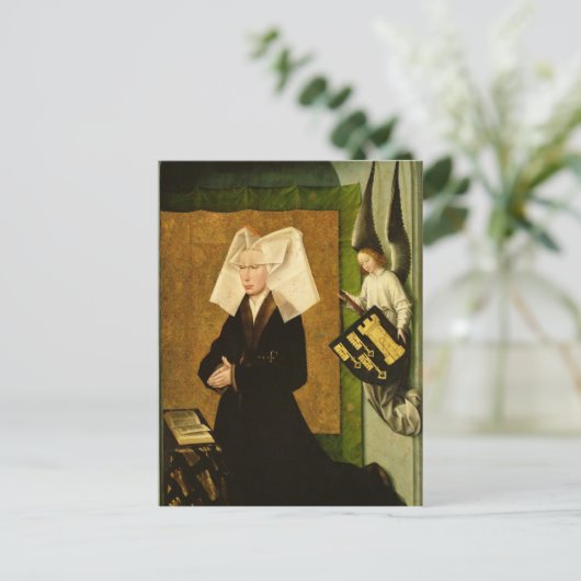 Guigone de Salins, echtgenote van de donor Briefkaart (Staand voorkant)