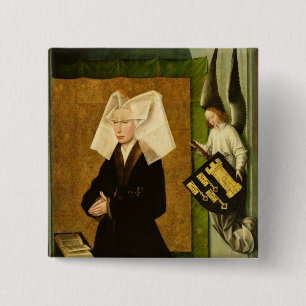 Guigone de Salins, echtgenote van de donor Vierkante Button 5,1 Cm