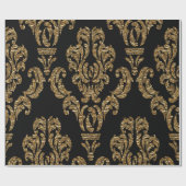 Guild Hall Regal Black Damask Cadeaupapier (Vlak)