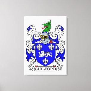 Guilford Coat of Arms I Canvas Afdruk