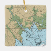 Guilford CT Nautical Chart Keramisch Ornament (Voorkant)