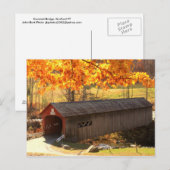 Guilford Vermont Covered Bridge Autumn Briefkaart (Voorkant / Achterkant)