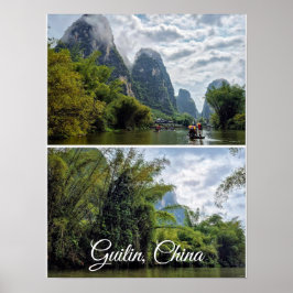 Guilin, China Collage Poster