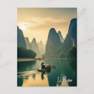 Guilin China Li River Travel Briefkaart