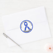 Guillain-Barre Syndrome Warrior Ribbon White Ronde Sticker (Envelop)