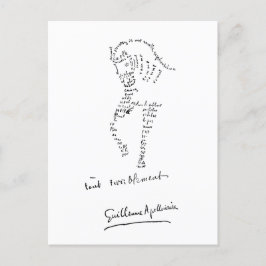 Guillaume Apollinaire, Calligramme Cheval Briefkaart
