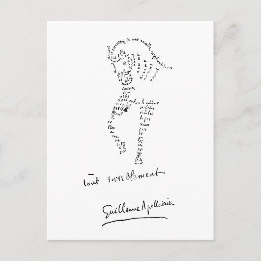 Guillaume Apollinaire, Calligramme Cheval Briefkaart (Voorkant)