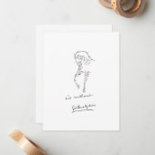 Guillaume Apollinaire, Calligramme Cheval Notitiekaartje (Voorkant / Achterkant in situ)