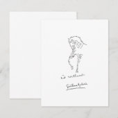 Guillaume Apollinaire, Calligramme Cheval Notitiekaartje (Voorkant / Achterkant)