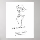Guillaume Apollinaire, Calligramme Cheval Poster (Voorkant)